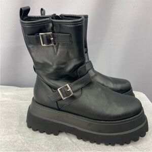 ASOS Design Black Platform Chunky Combat Boots Women’s US Size 7